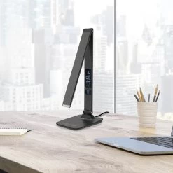 Aluminor Sandra Lampe à Poser LED Horloge, Noire -Déco Lumière Soldes 1065101 2