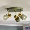 Spot Pour Plafond Destin, à 3 Lampes, Vert/laiton