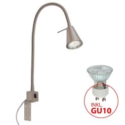 Applique LED 2080 Pour Montage Près Du Lit, Nickel -Déco Lumière Soldes 1510488 2