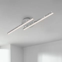 Plafonnier Rey Effet Scintillant, 2 Lampes, Chromé -Déco Lumière Soldes 1510661 2