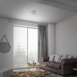 Plafonnier Rey Effet Scintillant, 2 Lampes, Chromé -Déco Lumière Soldes 1510661 5