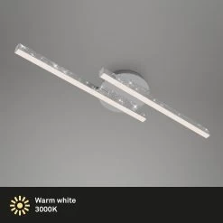 Plafonnier Rey Effet Scintillant, 2 Lampes, Chromé -Déco Lumière Soldes 1510661 7