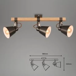 Plafonnier Talle Vintage, à Trois Lampes, Gris -Déco Lumière Soldes 1510737 2