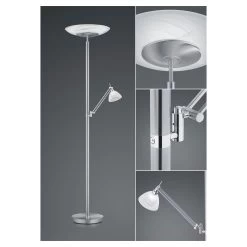 Lampadaire LED Findus, à 2 Lampes, Nickel -Déco Lumière Soldes 1554274 2