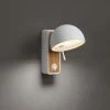Bover Beddy A/01 Applique LED Rotatif Blanc/chêne
