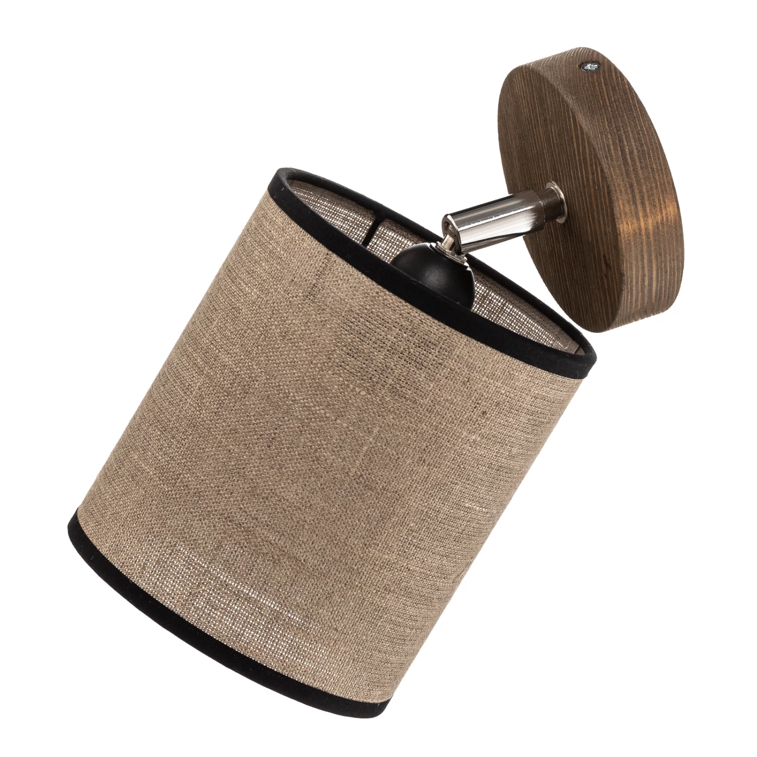 Applique Murale Tubo, Pin, Abat-jour Tissu, Beige 6 Applique Murale Tubo, Pin, Abat-jour Tissu, Beige – Image 6