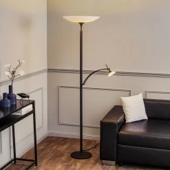 Rothfels Trinessa Lampadaire Indirect Bras Noir