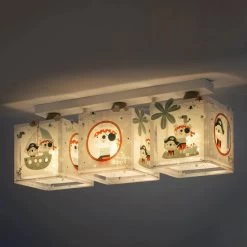 Plafonnier Pirates à Trois Lampes