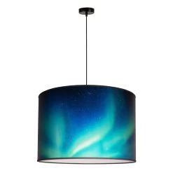 Suspension Print L Ciel, Aurore Polaire Turquoise -Déco Lumière Soldes 2616214 10