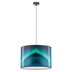 Suspension Print L Ciel, Aurore Polaire Turquoise -Déco Lumière Soldes 2616214 3