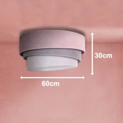 Plafonnier Pastell Trio Ø60cm Rose/gris/gris Clair -Déco Lumière Soldes 2616501 4