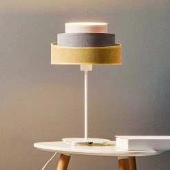 Lampe à Poser Pastell Trio Jaune/gris/gris H50cm