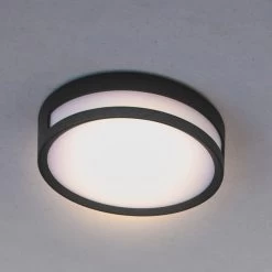 Plafonnier D'extérieur LED Rola, Noir Mat