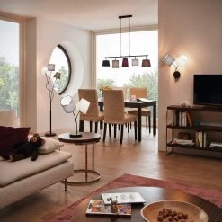 EGLO Lampadaire Maronda Avec Trois Abat-jour En Tissu 7 EGLO Lampadaire Maronda Avec Trois Abat-jour En Tissu -Déco Lumière Soldes 3032291 2