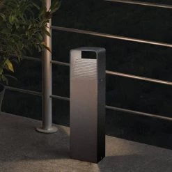 EGLO Potelet LED Doninni 1, Anthracite, Hauteur 40cm