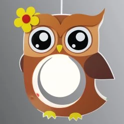Suspension Marron Erna En Forme De Hibou