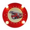 Plafonnier Camion Pompier, Rouge-jaune, 4 Lampes