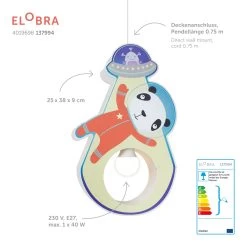 Suspension Little Astronauts Panda 7 Suspension Little Astronauts Panda -Déco Lumière Soldes 3062126 3