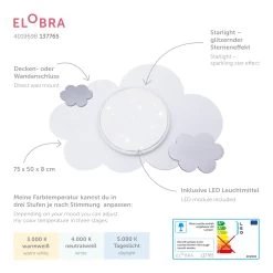 Applique LED Nuage Starlight, Argentée -Déco Lumière Soldes 3062138 3