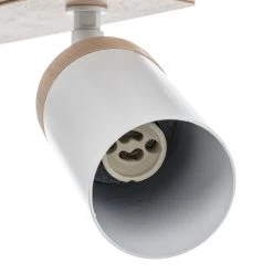 Spot Pour Plafond Elba Détails Bois 3 Lampes Blanc 12 Spot Pour Plafond Elba Détails Bois 3 Lampes Blanc -Déco Lumière Soldes 3071084 5