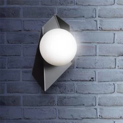 Applique Shield Noire Et Blanche à 1 Lampe