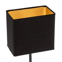 Lampe à Poser Kate, Abat-jour Tissu, Noir/doré -Déco Lumière Soldes 3570075 4