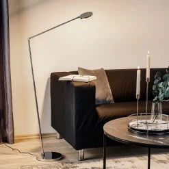 Lampadaire LED Thea-S Commande Gestuelle, Chromé
