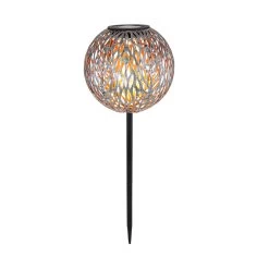 Globo Lampe Déco Solaire LED 33626 Piquet Gris Argenté -Déco Lumière Soldes 4015370 2