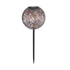 Globo Lampe Déco Solaire LED 33626 Piquet Gris Argenté -Déco Lumière Soldes 4015370 3