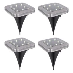 Globo 33414Q-4 Luminaire Pour Le Sol Solaire Par 4