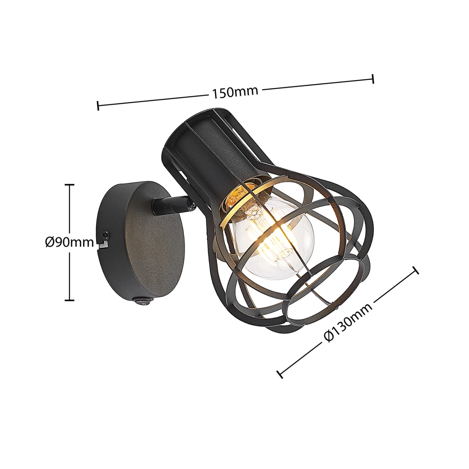 Lindby Nurja Spot Mural, Noir 7 Lindby Nurja Spot Mural, Noir – Image 7