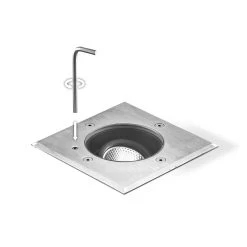 EVN Pentola Lampe Encastr. Inox 13,5x13,5 3 000K -Déco Lumière Soldes 4026028 4