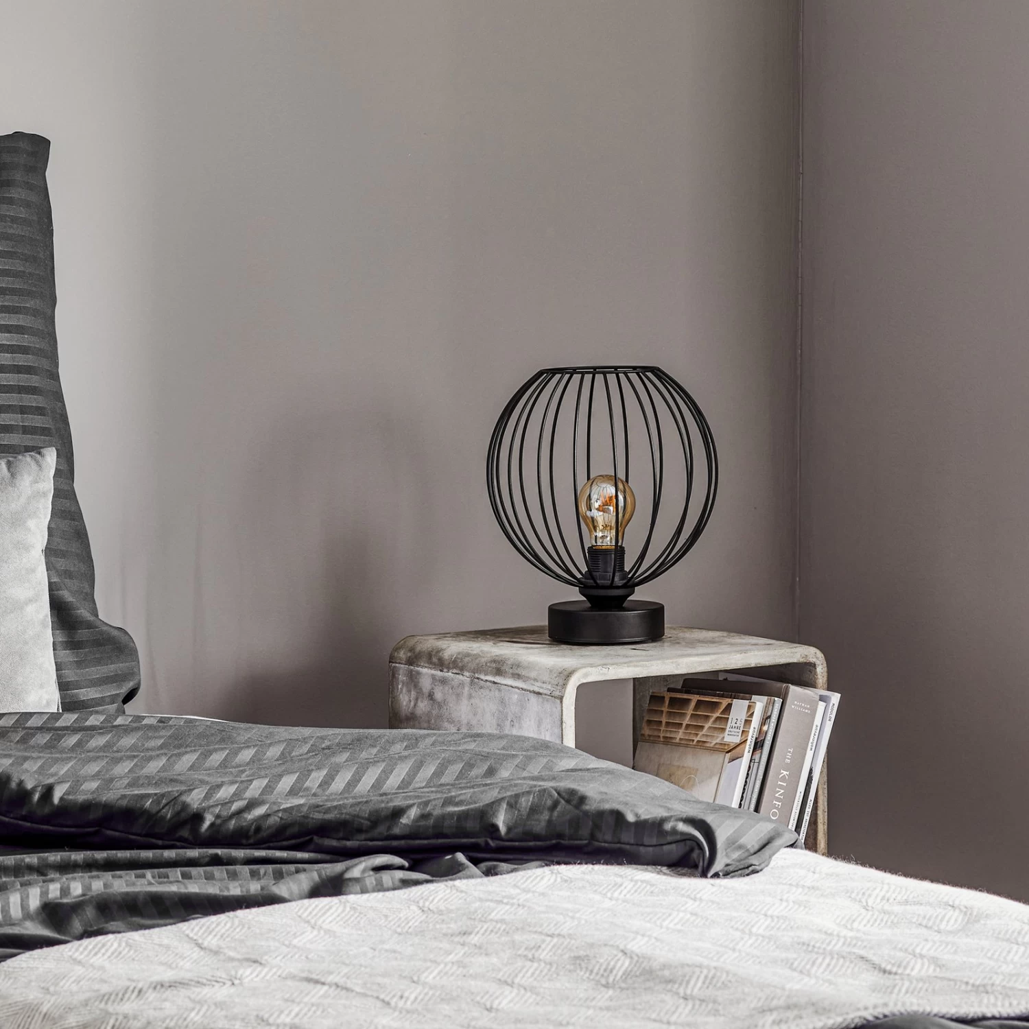 Lampe à Poser Cumera Abat-jour Cage, Ø 24 Cm 3 Lampe à Poser Cumera Abat-jour Cage, Ø 24 Cm – Image 3