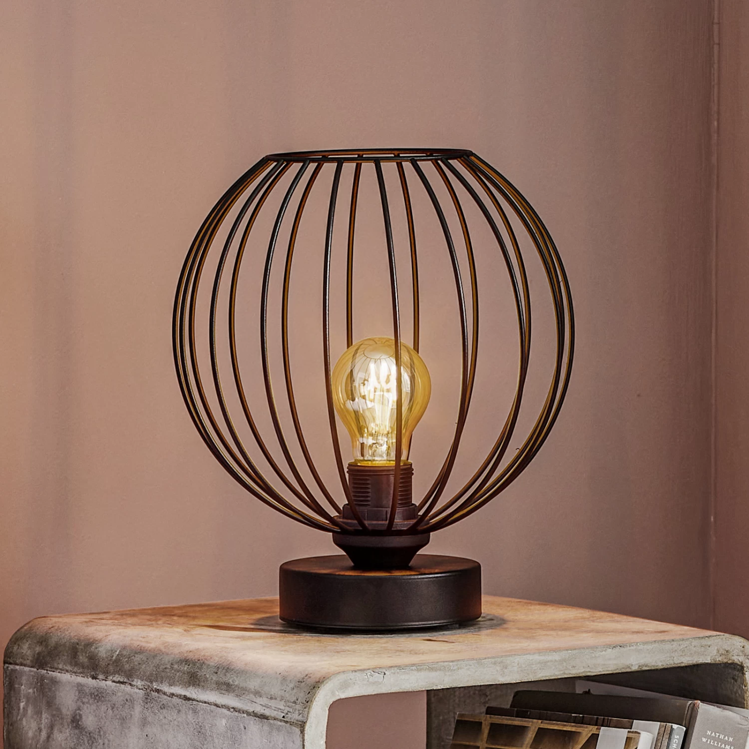 Lampe à Poser Cumera Abat-jour Cage, Ø 24 Cm 1 Lampe à Poser Cumera Abat-jour Cage, Ø 24 Cm