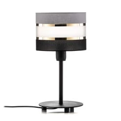 Lampe à Poser Helen Abat-jour Tissu Gris-noir-doré 12 Lampe à Poser Helen Abat-jour Tissu Gris-noir-doré -Déco Lumière Soldes 4549279 3