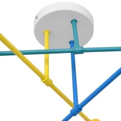 Plafonnier Cambridge, X6, Bleu-jaune-turquoise 14 Plafonnier Cambridge, X6, Bleu-jaune-turquoise -Déco Lumière Soldes 4549392 6