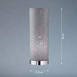 Lampe à Poser Thor, Hauteur 35 cm, Grise/chromée 9 Lampe à Poser Thor, Hauteur 35 cm, Grise/chromée -Déco Lumière Soldes 4581341 4