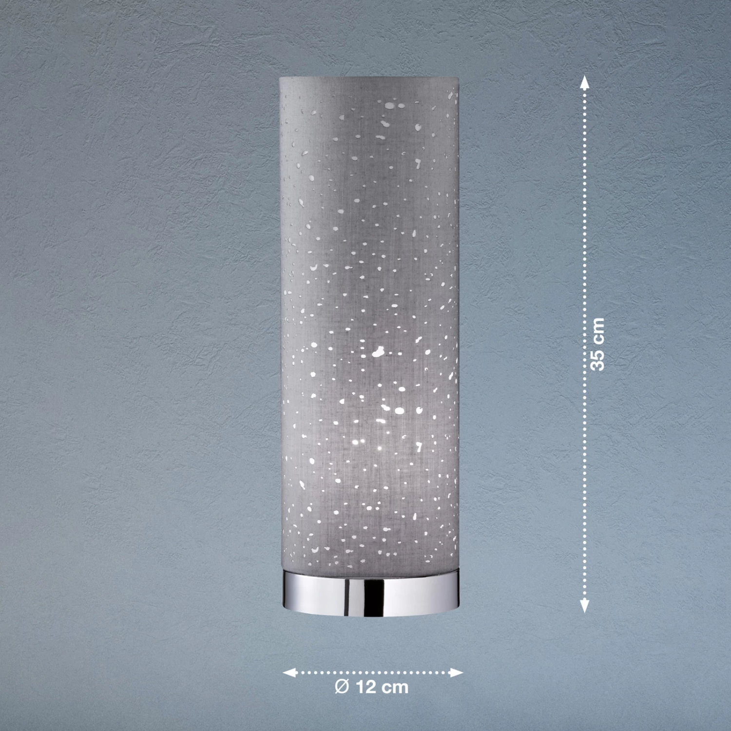 Lampe à Poser Thor, Hauteur 35 cm, Grise/chromée 5 Lampe à Poser Thor, Hauteur 35 cm, Grise/chromée – Image 5