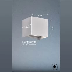 Applique D’extérieur LED Wall, Cubique, Argentée -Déco Lumière Soldes 4581995 2