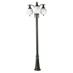 Lampadaire Madeira à 3 Lampes Vert Foncé