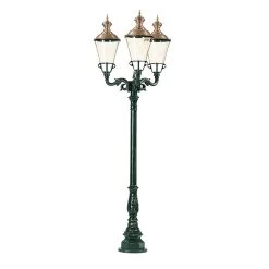 Lampadaire Paris à Trois Lampes Noir