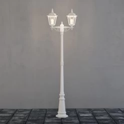 Konstsmide Lampe Pour Mât Firenze à 2 Lampes, Blanche