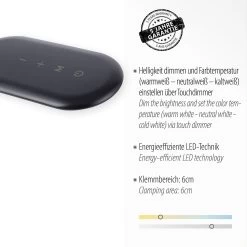 Lampe à Pince LED Kelly, CCT, Dimmable -Déco Lumière Soldes 6003178 6