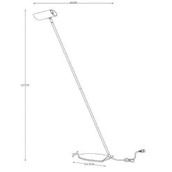 Lampadaire Blanc Hester En Métal -Déco Lumière Soldes 6055378 2