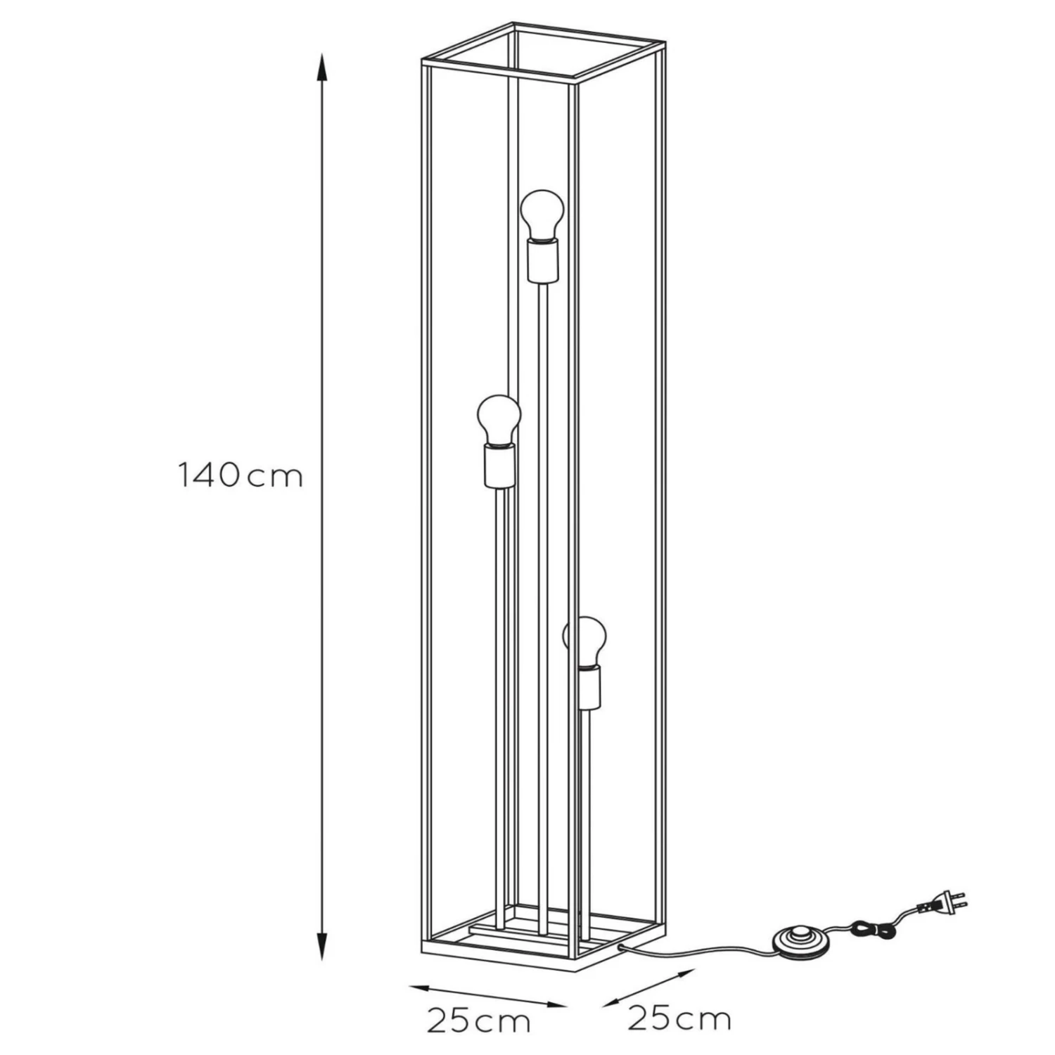 Lampadaire Arthur Avec Cadre Métal, à Trois Lampes 2 Lampadaire Arthur Avec Cadre Métal, à Trois Lampes – Image 2