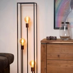 Lampadaire Arthur Avec Cadre Métal, à Trois Lampes 7 Lampadaire Arthur Avec Cadre Métal, à Trois Lampes -Déco Lumière Soldes 6055769 3
