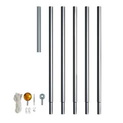 Twinkly Flagpole Set Pour Light Tree 600cm, Noir