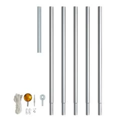Twinkly Flagpole Set Pour Light Tree 600cm, Alu