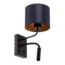 Applique Soho, Cylindrique, Liseuse Bleue/dorée -Déco Lumière Soldes 6111438 3