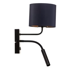 Applique Soho, Cylindrique, Liseuse Bleue/dorée -Déco Lumière Soldes 6111438 4